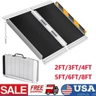Folding Aluminum Wheelchair Ramp 2/3/4/5/6/8 FT Mobility Ramp 600 lbs for Home