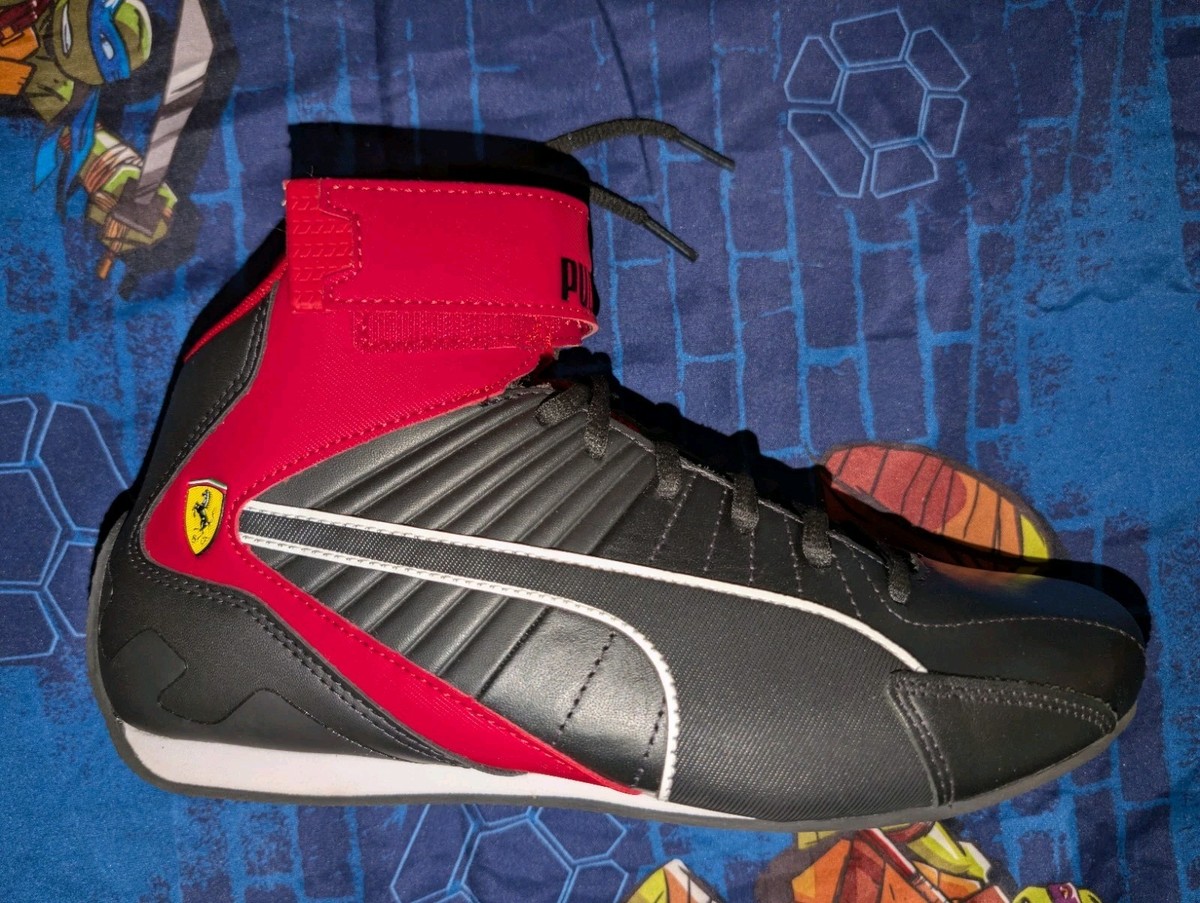 Size 9 - PUMA Scuderia Ferrari x Kart Cat RL Mid Black Rosso