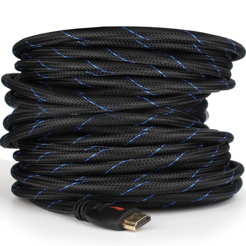 PREMIUM ULTRAHD BRAIDED HDMI CABLE HIGH SPEED 4K 1080p 3D LEAD-50FT 66FT - Picture 12 of 12