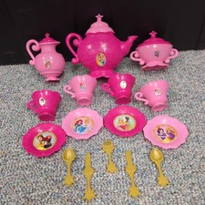 Disney Princess 19Pc Dinnerware Set, Tea Party Belle Cinderella Ariel Aurora