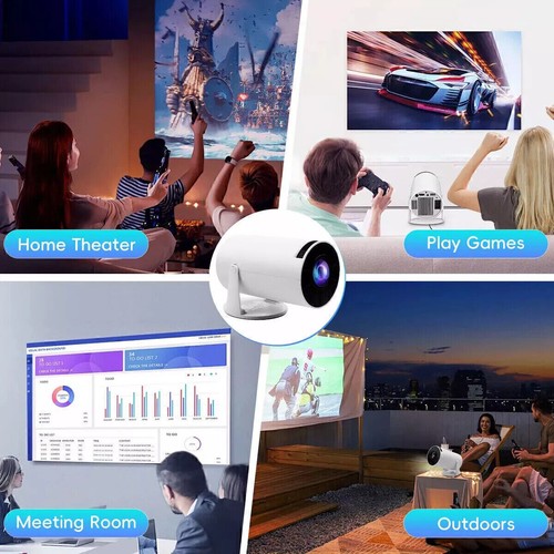 4K LED Smart Android Projector HD 5G WiFi Bluetooth HDMI USB Office Home Theater - Zdjęcie 10 z 14