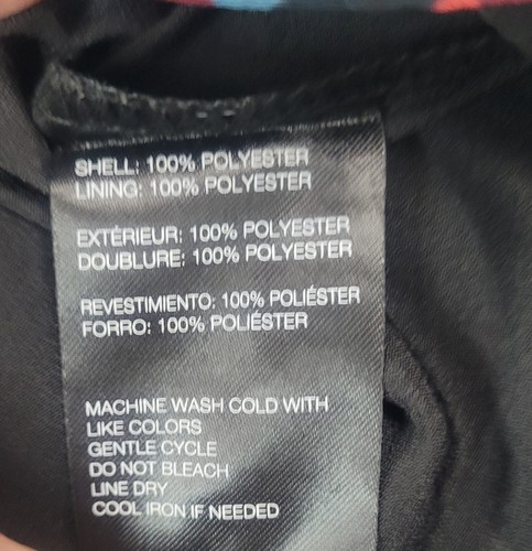 Paris Sunday Open Front Tie Dress Sz M Midi Blue Red Geometric  - Picture 5 of 8