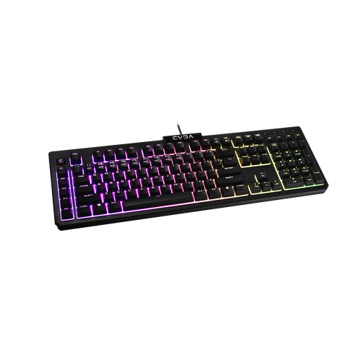 EVGA Z12 RGB Gaming Keyboard RGB Backlit LED 5 Programmable Macro Keys Media Key - Picture 2 of 6