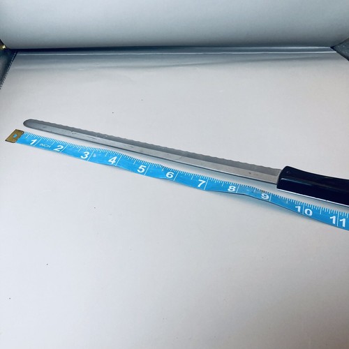 Vintage Ekco Vanadium Hollow Ground MCM Blue Tulip Bread Knife Serrated - Picture 6 of 6