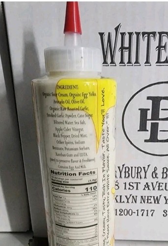 B&B Baybury Brothers Organic Halal Hand Made NYC Garlic White Sauce 16 oz - Picture 4 of 6