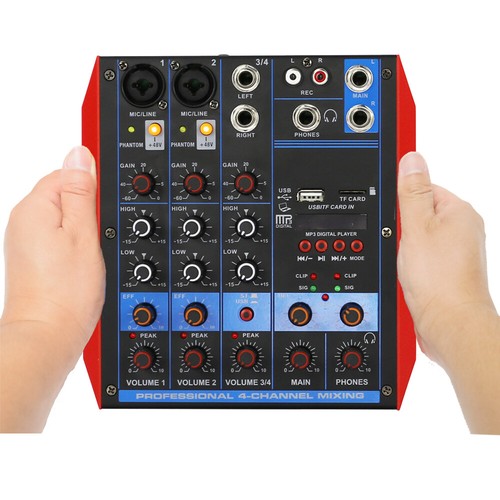 Original 4 6 8 Channel Mini Karaoke DJ Laptop PC Live Mixer Sound Card Console - Picture 13 of 15