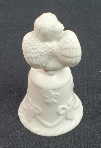 Hand Ringing Bell Cherub Baby Angel Beige 5” Tall Collectible Ceramic - Picture 5 of 10