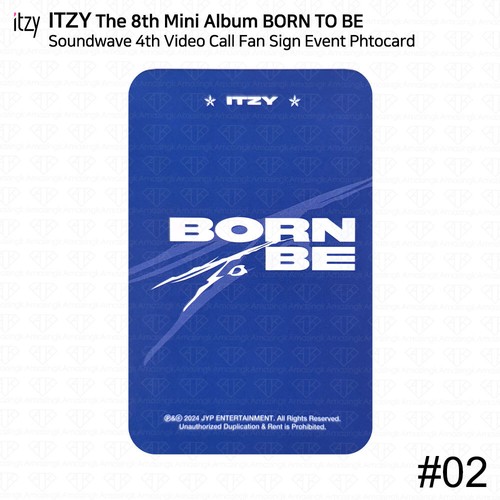 ITZY 8. Mini Album Born To Be Soundwave 4. Videoanruf Fanschild Event Fotokarte - Bild 15 von 27