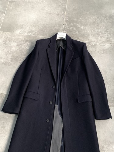 Men's ACNE STUDIOS Wool Tweed Trench Coat Long Mac Formal Jacket EU 50 UK 40 M-L - Picture 3 of 24