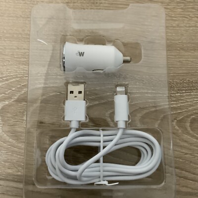   Just Wireless Dual Car Charger - 6ft Cable AS SHOWN