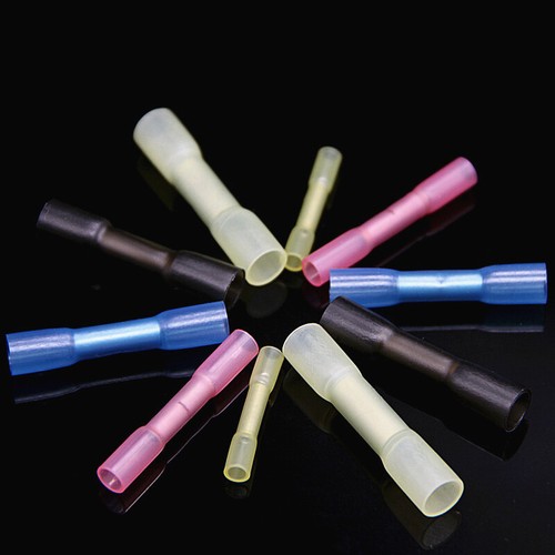 50Pcs Wire Butt Connectors Heat Shrink Electrical Crimp Splice Terminals 5 Size - Picture 8 of 10