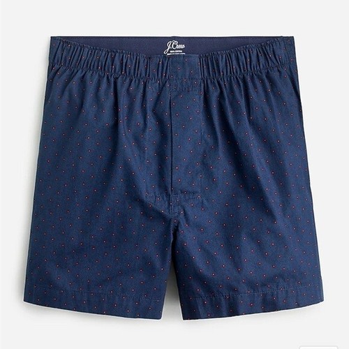 J. Crew Dot Place marineblau gemustert Baumwolle 4" Schrittlänge Boxershorts 3er-Pack Herren 2XL