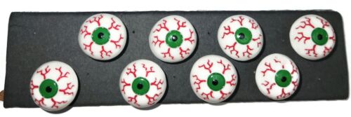SCARY EYEBALLS 8 pc Magnet Set - Handmade Decorative Memo Board Refrigerator - Picture 2 of 3