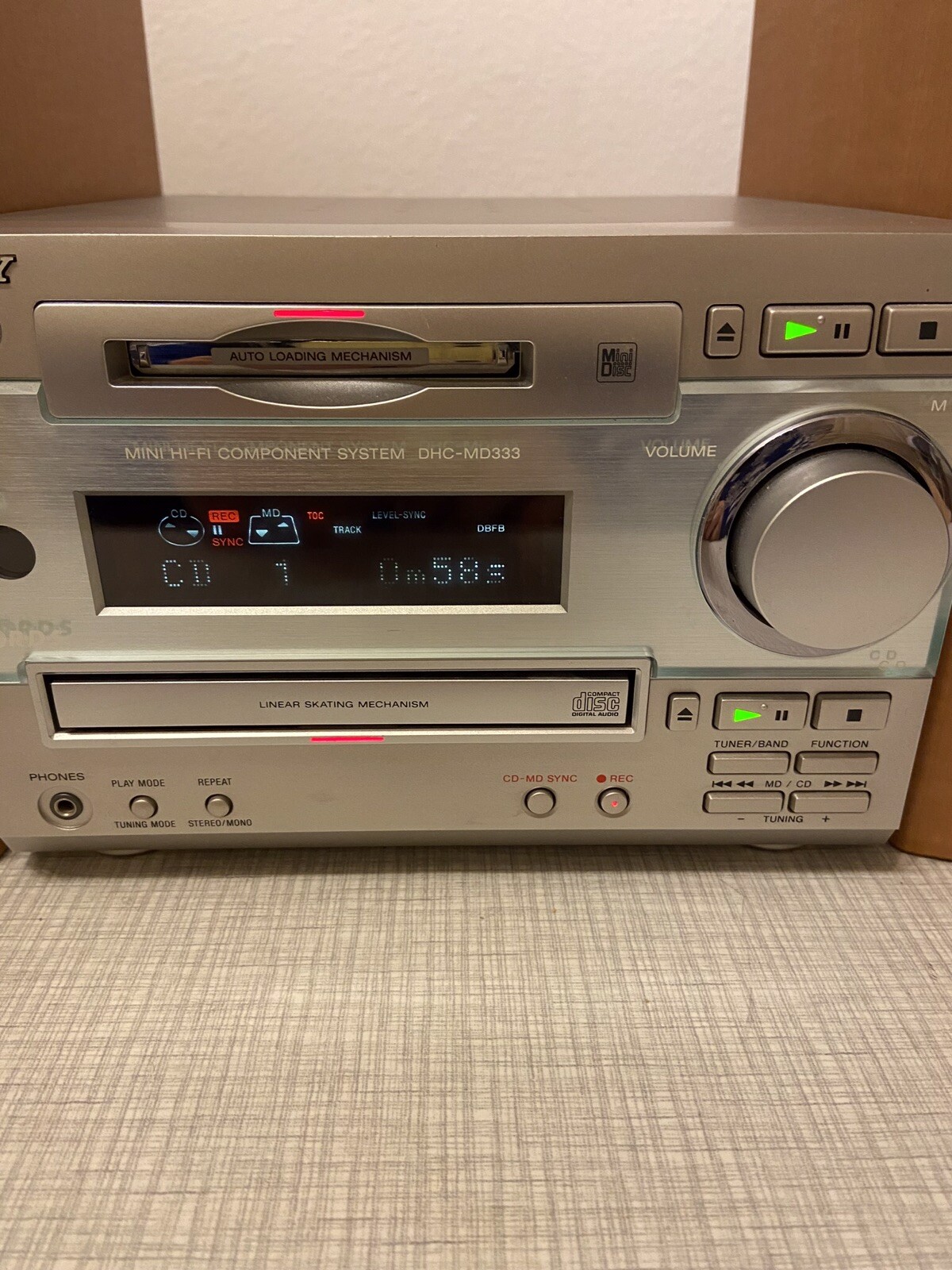 Details zu Minidiscanlage Sony HCD-MD 333 Mit Boxen & FB Regelmäßige Shop-Angebote