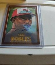 2018 Topps Gallery Victor Robles Rookie Card Auto Autograph WOOD #/25 Nationals