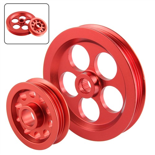 2PCS Alternator Pulley For Integra DC B16a B16b b18c Honda Civic EG EK 92-01 Red - Picture 1 of 9