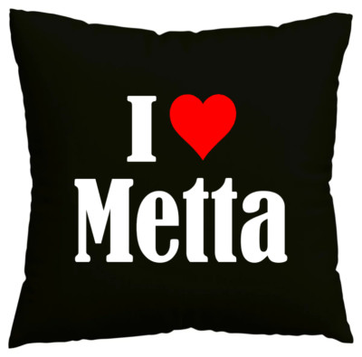 Kissenbezug I Love Metta Ich liebe Metta Schwarz 157779