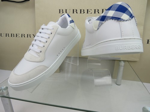 NEU IM KARTON BURBERRY ROBIN WEISS BLAU KARIERT LEDER NIEDRIG LOGO SNEAKER US 11,5 44,5 IT - Bild 7 von 13
