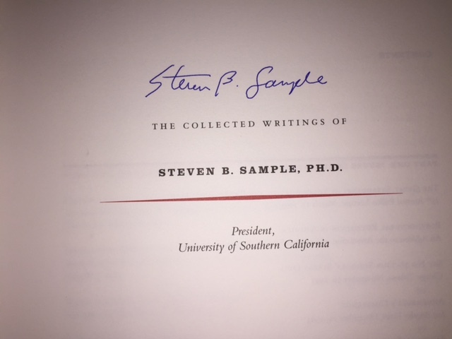 THE COLLECTED WRITINGS OF STEVEN B. SAMPLE BY STEVEN SAMPLE *LTD ED* Nowa praca, bardzo popularna
