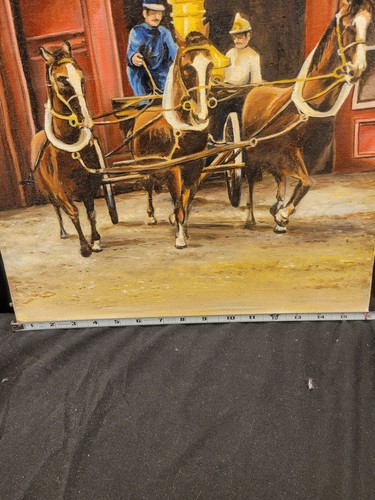 FDNY NYFD Engine 53 Fire Department ORIGINAL Oil Painting New York Fire Dept - Picture 9 of 12