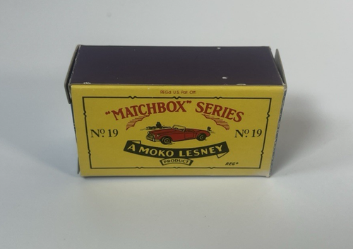 Matchbox A Moko Lesney # 19 Original Box Collectible Repro Green MG Sports Car - Picture 6 of 8