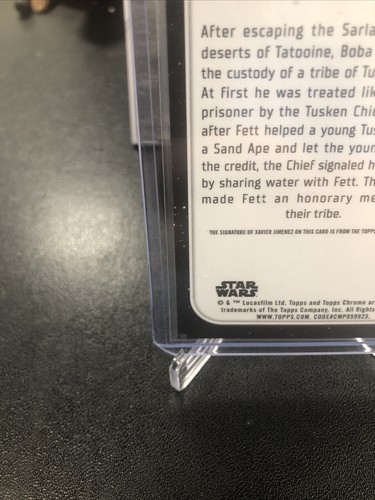 2023 Topps Chrome Star Wars TUSKEN CHIEF AUTO #94 Xavier Jimenez - Foto 14 di 15