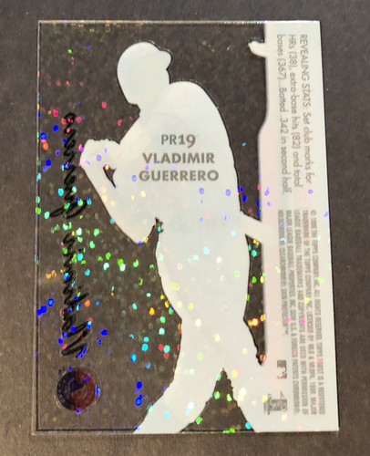 1999 Topps Finest Peel & Reveal Acetate Sparkle Vladimir Guerrero #PR19 HOF - Picture 2 of 2