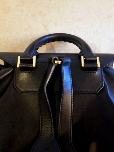Alexander McQueen Backpack Black Leather USED Made in Italy Ladies - Picture 5 of 12
