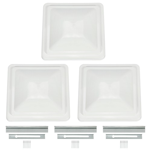 3Pcs Fit For 14" x 14" Roof Vent Cover Camper RV Trailer Ventline White - Picture 2 of 18