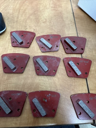 9 Pack Bolt on Trapezoid Diamond Grinding Discs Concrete Grinders medium 60 /80 - Picture 1 of 3