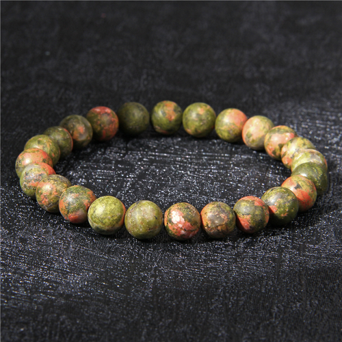 Mens Black Onyx Polished Natural Healing Stone Bead Adjustable Bracelet 8mm Wide - Picture 35 of 37