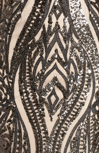 Adrianna Papell Halter Embellished Cocktail Dress Black Champagne UK 14 (US 10) - Picture 9 of 12