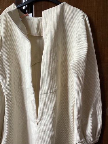 Dress Needle Cord Cream/Beige S New A Line - Picture 5 of 7