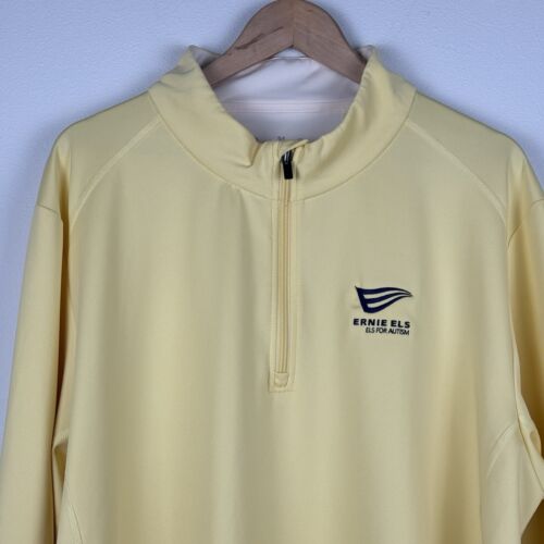 Bobby Jones Performance 1/4 Zip Pullover Viking Size 2XL Yellow Long Sleeve - Picture 2 of 7