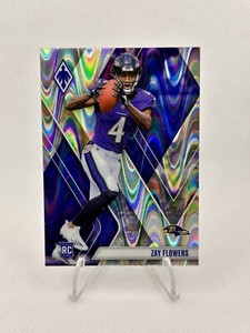 2023 Panini Phoenix Zay Flowers RC Silver Seismic #108 Baltimore Ravens 