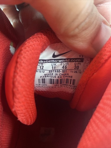 Rare 2013 Nike Air Force 180 Mid “White Hyper Red” 537330-101 Size 12 Mens - Picture 16 of 19