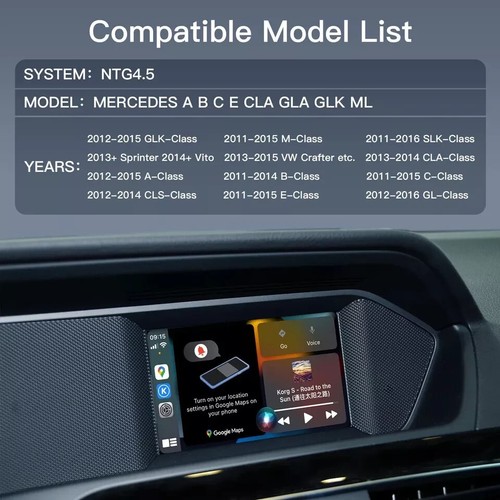 Wireless Carplay & Android Auto for Mercedes Benz (A/B/C/E/CLA/GLA/GLK/ML) NTG4. - Picture 3 of 6