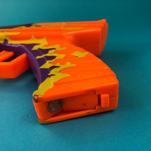 Rare Vintage Neon Orange Plastic Ranger Pistol Laser Ray Gun Space Toy 1980s 90s - Picture 5 of 5