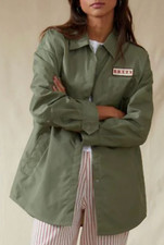 BRIXTON Bora Vintage Nylon Army Jacket- M/L- NEW- 89- Military Green light Coat
