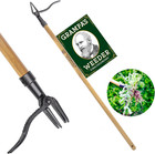 Grampa's Weeder - Original Bamboo Long Handle Weed Puller with 4-Claw Steel Head
