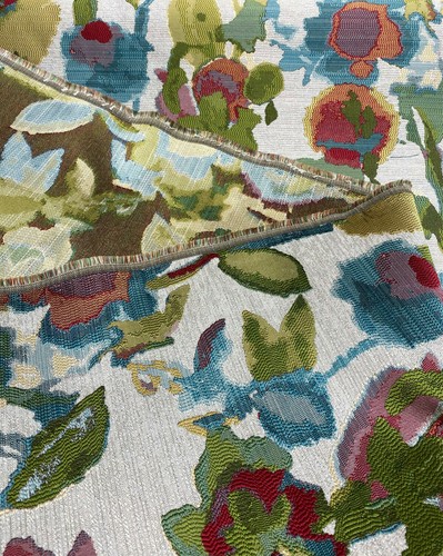 Swavelle Jacquard Fabric Dewey Floral Petals Multi Confetti By the yard - Picture 7 of 8