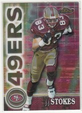 J.J. STOKES 2000 TOPPS FINEST #14 SAN FRANCISCO 49ERS