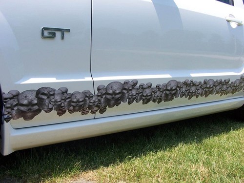 Skull Pile Side Graphic Decals Stickers Fit all Car Truck SUV RAM Tacoma Mustang - Picture 2 of 5