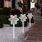 Orchestra of Lights 3 LED Multicolored Snowflake Pathway Stakes GEMMY LIGHT SHOW