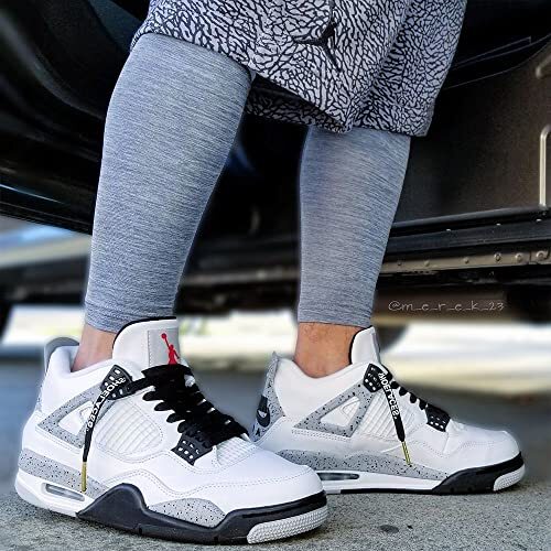 1 par de cordones para zapatos estilo blanco roto Loop King con puntas doradas - Imagen 19 de 31