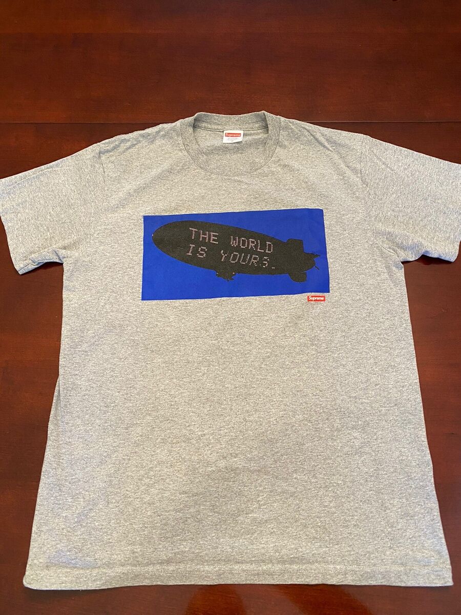Supreme New York Scarface The World Is Yours Blimp Tee Shirt Supreme New York Scarface The World Is Yours Blimp Tee Shirt