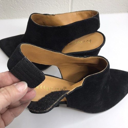 Bettye Muller Damen schwarz Wildleder Leder Slingback 4" Absatz Größe 9,5 M - Bild 6 von 12