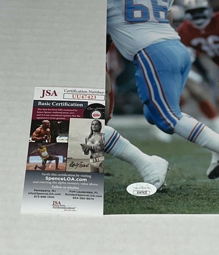 Warren Moon signed Houston Oilers 11x14 photo autographed HOF Inscription 2 JSA - Picture 2 of 2