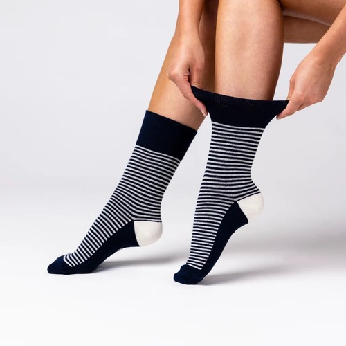 Ladies Summer Sherbet Stripe Gentle Grip Socks by Sock Shop 3/6 Pair- SOLRH257G3 - Picture 3 of 5