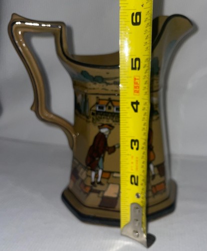 Buffalo Pottery 6" Total Pitcher Deldare Ware Made at ye 1923 Ceramic Cold/Warm - Picture 2 of 16